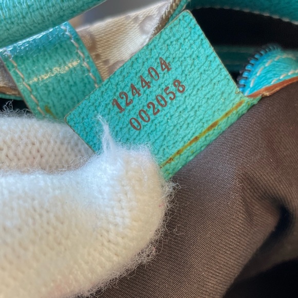 GUCCI JACKIE BARDOT HOBO & WALLET TURQUOISE - Picture 10 of 16